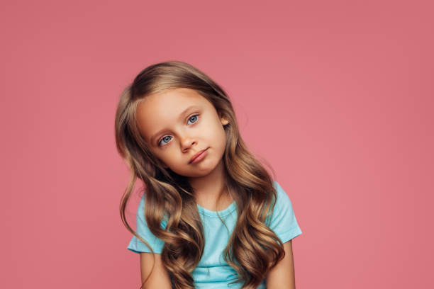 istock Funny girl on pink background 1277109282