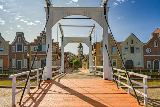 istock Chain bridge in the old europe town 1277110749