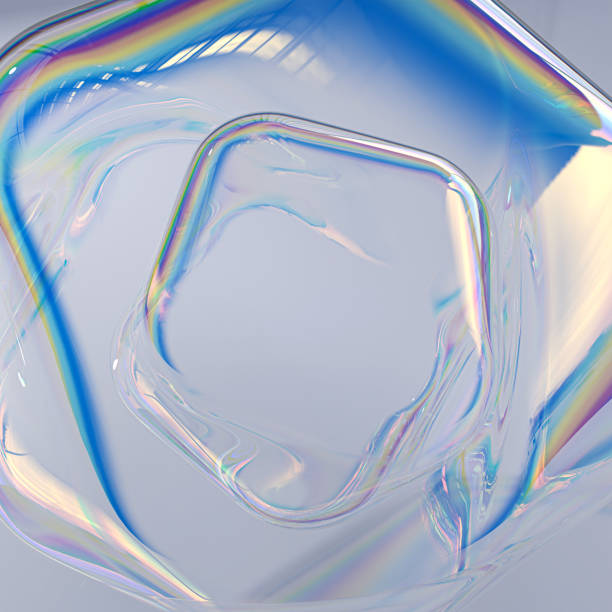 istock Abstract fluid liquid shapes, holographic spectral gradient texture, modern colorful art background isolated 3d rendering 1277112332