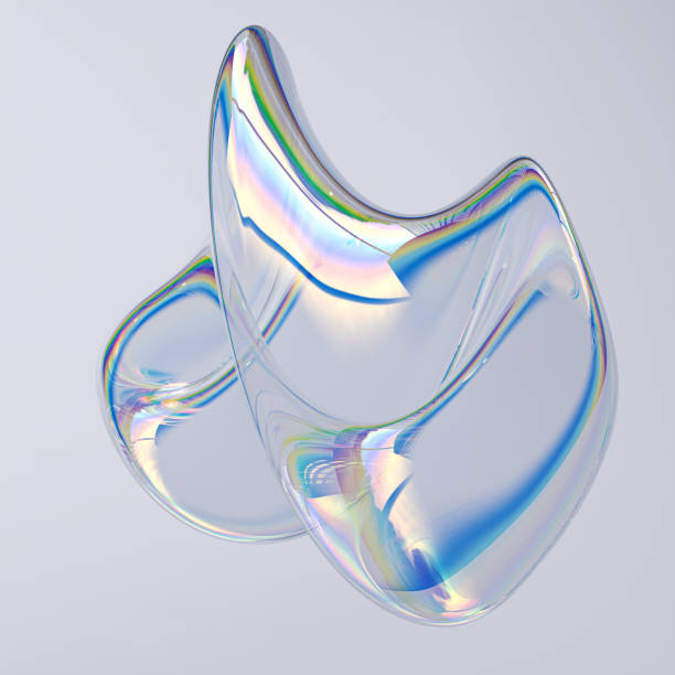 istock Abstract fluid design element, art holographic transparent gradient, modern futuristic poster, dispersion and iridescent effect 3d rendering 1277113240