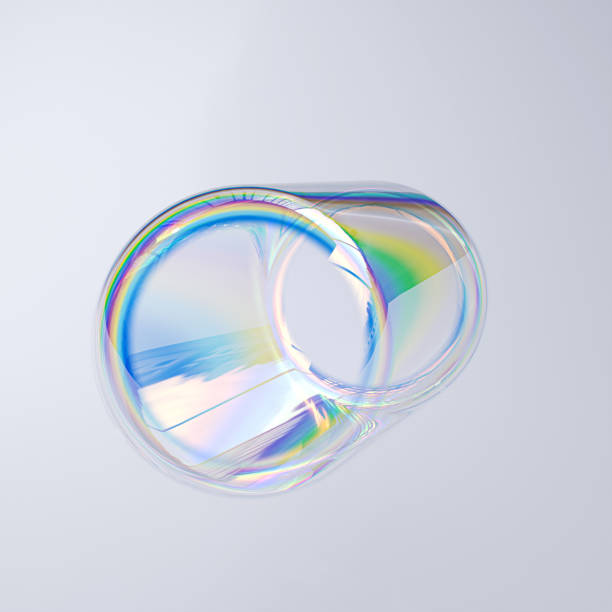 istock Colorful 3d shape cylinder holographic gradient, geometric art poster template, dispersion effect glass 3d rendering 1277113298