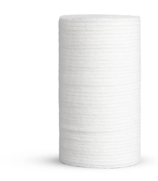 istock Cotton pads close-up on white 1277114656