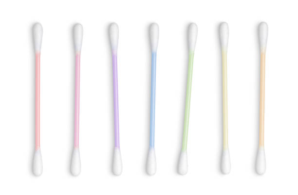 istock Colorful cotton swab on white background 1277114670