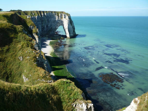 istock Chalk cliffs at Etretat, Normandy, France 1277115022