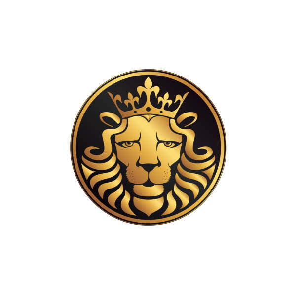 istock Lion logo. Lion head with crown - vector illustration, emblem design. Universal company symbol. 1277119963