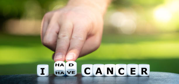 istock Symbol for a succesful cancer treatment. Hand turns dice and changes the expression 