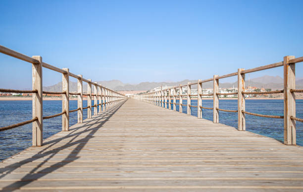 istock The background is a beautiful wooden long pier 1277126855