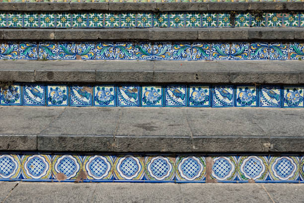 istock Stairway with polychrome ceramic tiles from Caltagirone Sicilia 1277127587
