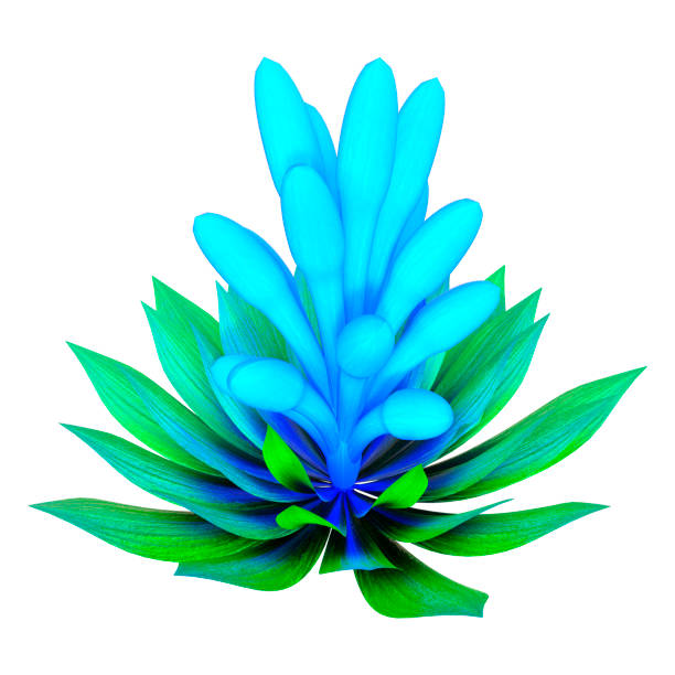 istock 3D illustration fantasy alien plant on white 1277128314