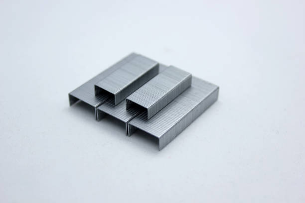 istock Metal staples for stapler isolated on white background 1277129442