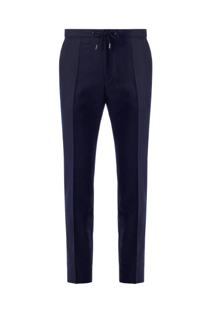 istock Dark blue classic trousers with laces 1277130165