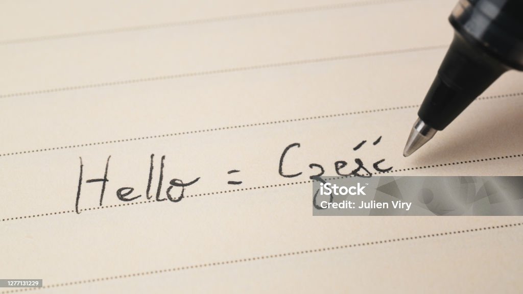Homework Polish Beginner Polish Language Learner Writing Hello Word Czesc For Homework ...