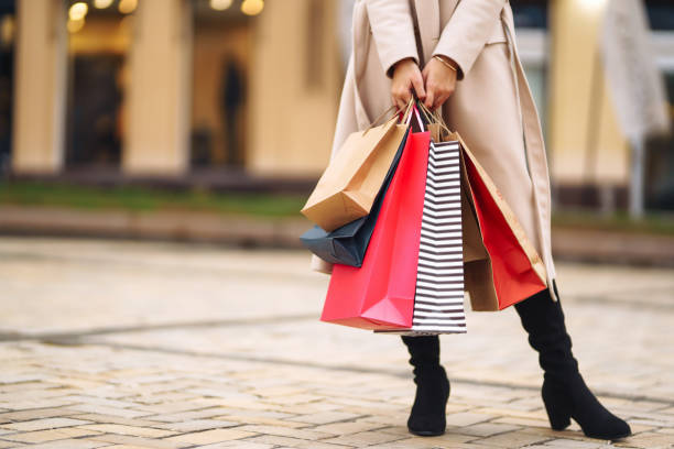istock Shopping bags in the hands. 1277132708