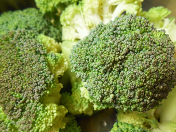istock Fresh raw broccoli. Broccoli florets ready for cooking. 1277135041
