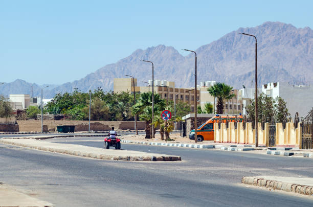 Streets of Dahab Egypt on a sunny day.