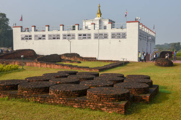 Maya Devi temple birth place of Buddha at Lumbini on Nepal Lumbini, Nepal - 18 January 2020: Maya Devi temple birth place of Buddha at Lumbini on Nepal lumbini nepal photos stock pictures, royalty-free photos & images