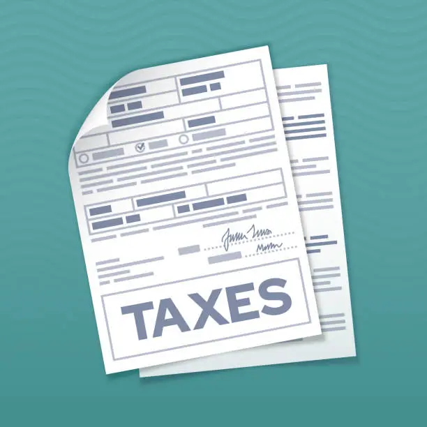 Vector illustration of Tax Form Documents