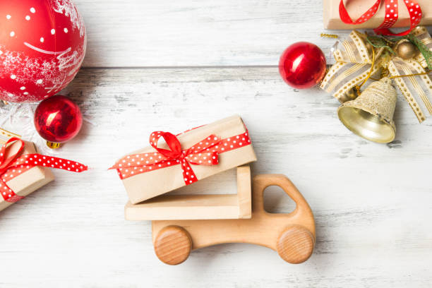 istock Christmas decoration background. Christmas tree and holidays ornament. Copy space 1277144962