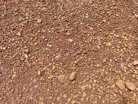 pattern of the stones and gravel