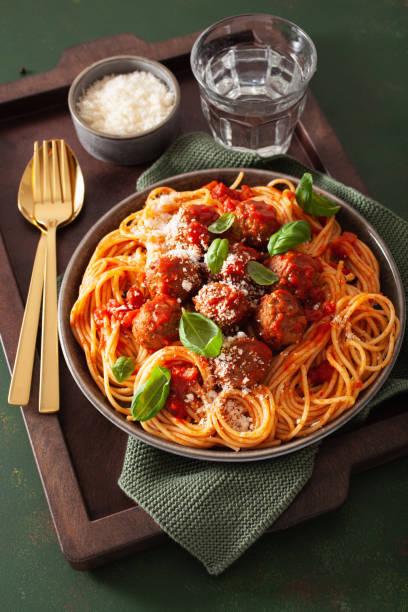 istock spaghetti with meatballs and tomato sauce, italian pasta 1277149640