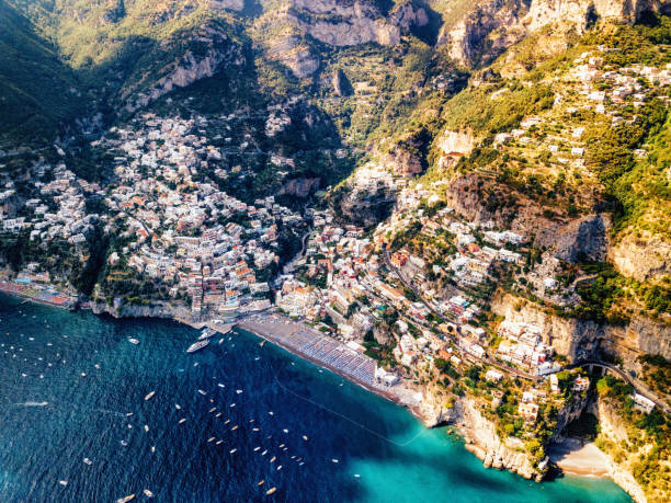 istock Aerial view of Positano, Italy 1277150054