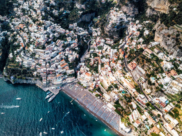 istock Aerial view of Positano, Italy 1277150056