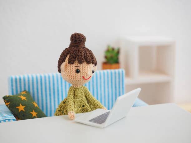 Small and cute Amigurumi doll.family