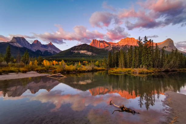 istock The Three Sisters Alberta in sunrise sky 1277151398