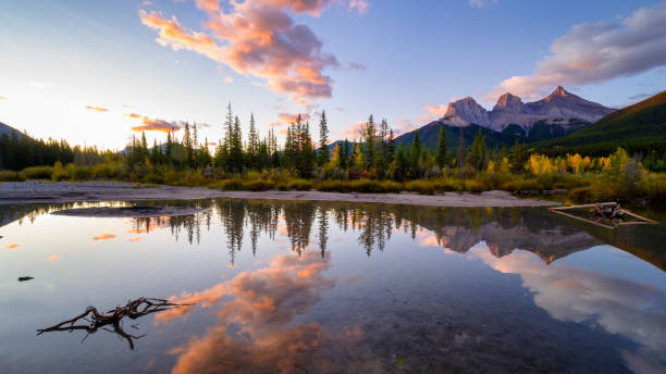 istock The Three Sisters Alberta in sunrise sky 1277151407