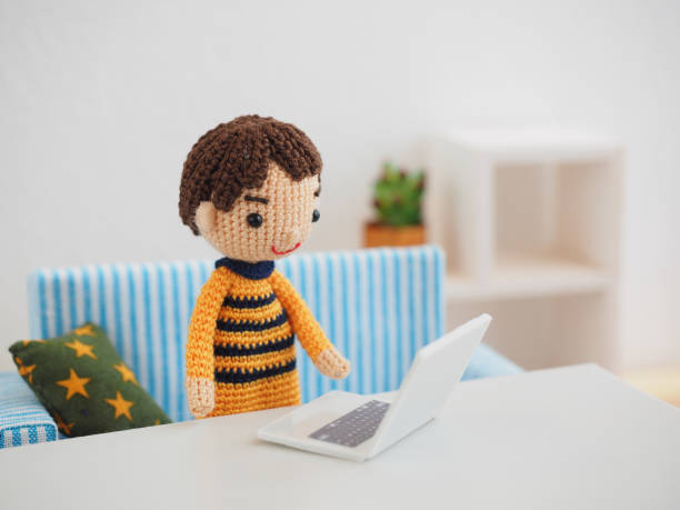 Small and cute Amigurumi doll.family