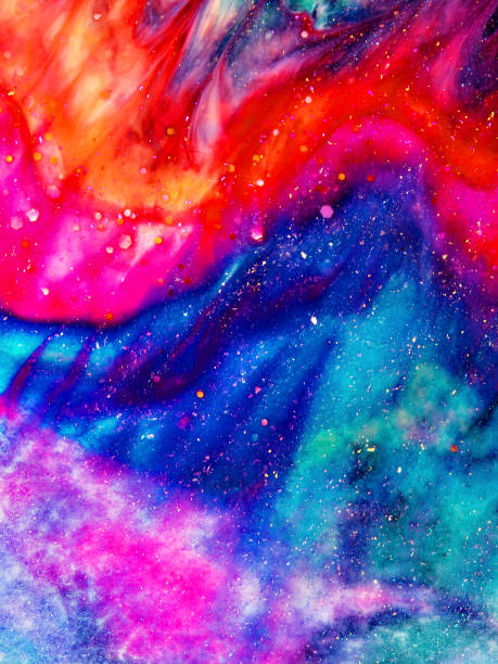 istock Cosmic red, purple and blue abstract background. 1277153454