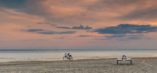 istock Sandy beach of Jurmala after sunset 1277154576