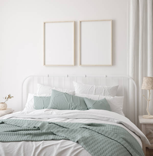 istock Frame mock up in farmhouse bedroom interior 1277156740
