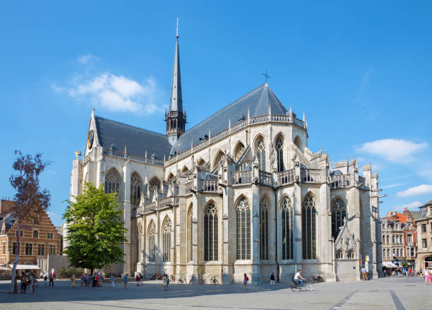 Leuven - Peters gothic cathedral from south-east