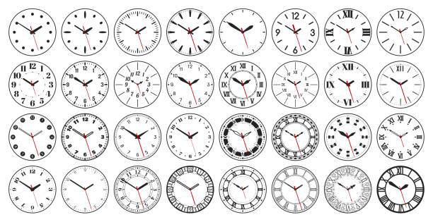 時計の手でラウンドウォッチの顔 - clock face clock antique number点のイラスト素材／クリップアート素材／マンガ素材／アイコン素材