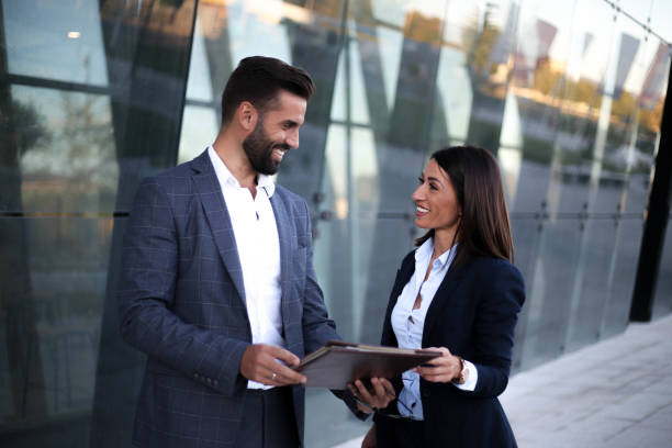 istock Business partners successfully enter into a business agreement 1277163057
