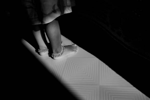 istock girl child legs & anklet chain isolated on floor 1277168497