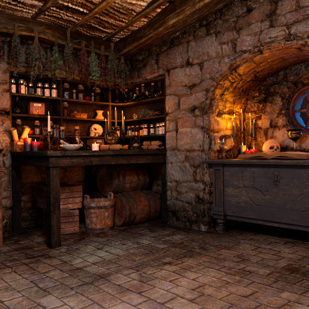 istock 3D illustration medieval fairy tale cottage 1277169227