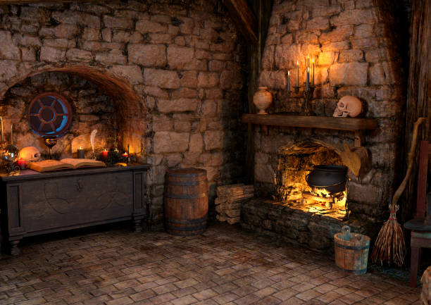 istock 3D illustration medieval fairy tale cottage 1277169798