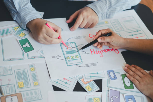 istock Group of application designers with ideas and creativity working together in the office. 1277171066