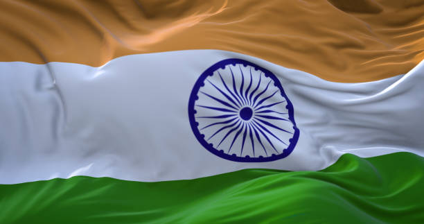 istock India flag. Realistic flag of India 1277173077