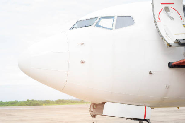 istock Airplane being preparing ready for takeoff in international airport 1277173097