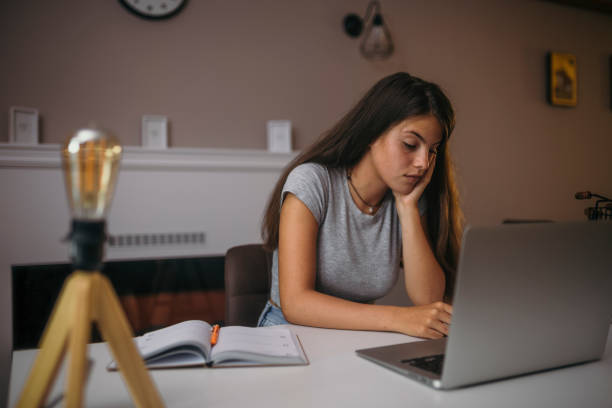 istock Teenager has school from home 1277176266