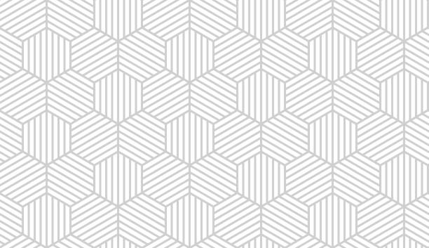 nahtlose sechseck textur hintergrund - white background horizontal selective focus silver stock-grafiken, -clipart, -cartoons und -symbole