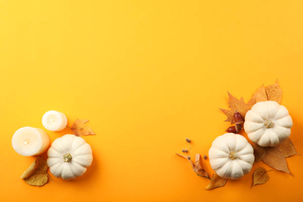 istock Beautiful autumn background with fallen leaves with place for text top view. 1277180605