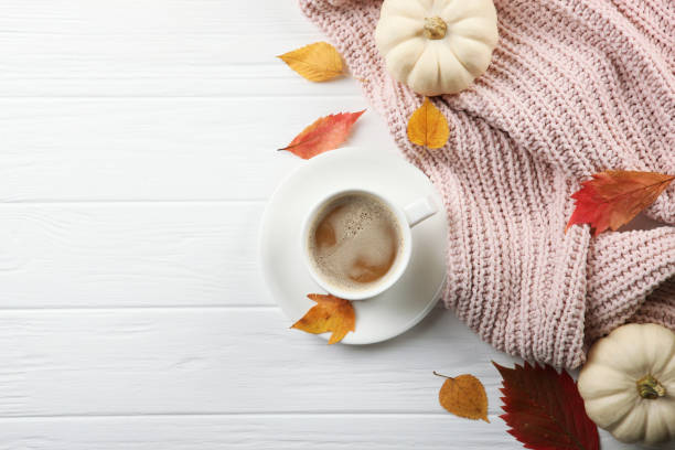 istock Beautiful autumn background with fallen leaves with place for text top view. 1277180649