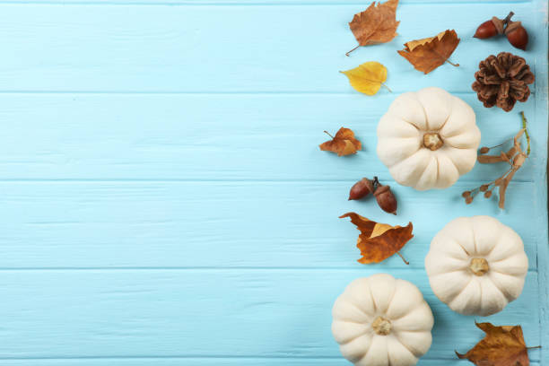 istock Beautiful autumn background with fallen leaves with place for text top view. 1277180817