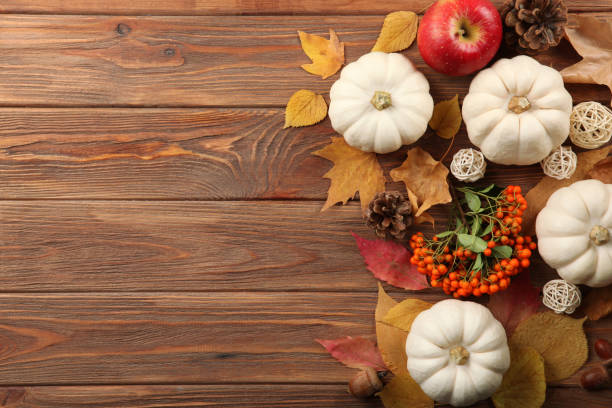 istock Beautiful autumn background with fallen leaves with place for text top view. 1277180909