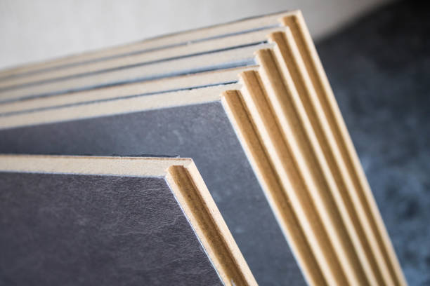 istock Laminate. Samples of laminate and floorboard. Cutting and laying flooring. 1277182132