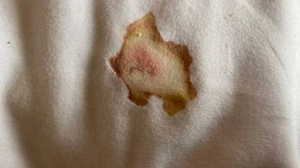 istock Blood stained white sheet close-up 1277183343